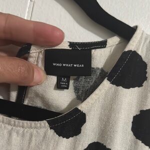 Who What Wear Black and White Women's Top